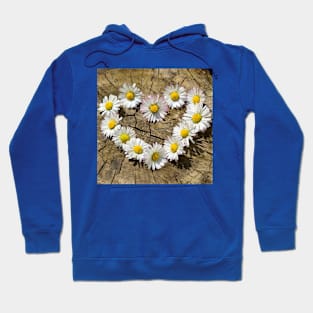 White flower Heart Hoodie